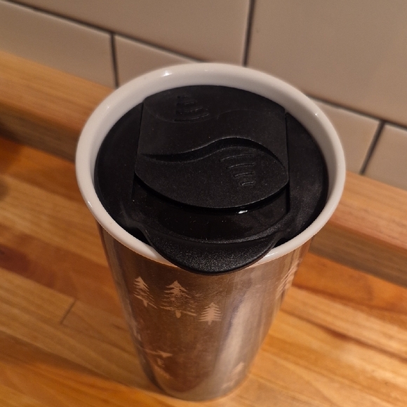 Plaid Reindeer Black Ceramic Mug - Picture 4 of 9